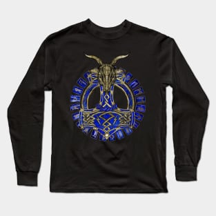 The hammer of Thor - Gold and Lapis Lazuli Long Sleeve T-Shirt